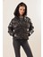 5114 Oversize Deri Mont - Siyah 4