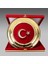 Türk Bayrağı Filografi Plaket – 30x30 cm Kadife Üzeri-Gold Tabaklı 1