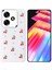 Infinix Hot 30 Uyumlu Kılıf Kenarlar Airbagli Simli Şeffaf Kutup Kapak Kırmızı 1