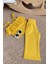 Kız Çocuk Ruffle Sarı Fırfırlı Bluz Pantolon Alt Üst Takım 2