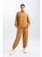 Fit Jogger Eşofman Altı Loose Fit Cepli Beli Paçası Lastikli Standart Boy B4214AX24SP 5