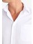 Modern Fit Yazlık Polo Yaka Basic Düz Kısa Kollu Beyaz Gömlek E5077AX25SM 6