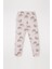 Kız Bebek Pijama Takımı Gökkuşağı Baskılı Uzun Kollu Üst Beli Lastikli Uzun Alt D9075A525SP 4