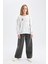 Kız Çocuk Wide Leg Geniş Bol Paça Beli Lastikli Basic Düz Eşofman Altı D3889A824WN 4