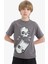 Erkek Çocuk Bisiklet Yaka Kaykay Baskılı Kısa Kollu Tişört D9293A825SM 3