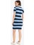 Bodycon Vücudu Saran Polo Yaka Çizgili Ribana Kısa Kollu Mini Elbise E5701AX25SP 8