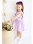 Kız Çocuk Violetta Elbise Bandana Takım / Mor 3