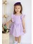 Kız Çocuk Violetta Elbise Bandana Takım / Mor 5