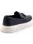 Lacivert Leather Erkek Loafer Ayakkabı E01080107603 3