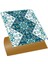 Kendinden Yapışkanlı Turkuaz Çiçek Desenli Pvc Karo 30X30 cm (33 Adet) 3 m2 1