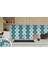 Kendinden Yapışkanlı Turkuaz Çiçek Desenli Pvc Karo 30X30 cm (33 Adet) 3 m2 5