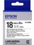 Epson LK-5WBW Orjinal Güçlü Yapışkanlı Etiket Kartuşu Siyah Beyaz 18 mm C53S655012 1