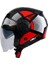 Kask Sway SW766 Yarım Geko Black Red 1