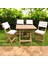 Katlanır Ahşap Bistro Set Bahçe Takımı 4 Sandalye 1 Masa Set Minder Hediyeli 1