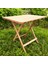 Katlanır Ahşap Bistro Set Bahçe Takımı 4 Sandalye 1 Masa Set Minder Hediyeli 4