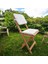 Katlanır Ahşap Bistro Set Bahçe Takımı 4 Sandalye 1 Masa Set Minder Hediyeli 5