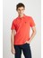 Erkek Regular Fit Polo Mercan Erkek Kısa Kol T-Shirt 1