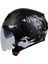 Sw 766 Warrıor Matt Black Army Grey Yarım Kask 1