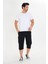 Erkek Stretchfit Kargo Cepli Esnek Kapri Siyah 6035-S 2