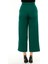 Kadın Yüksek Bel Cebi Kapaklı Rahat Kalıp Palazzo Pantolon - Koyu Yeşil 5