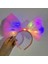 Rengarenk LED Işıklı Fiyonk Şekilli Tül Parti Tacı Pembe Renk 25 x 25 cm (4887) 2