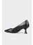 Siyah Deri Kadın Stiletto 3