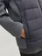 Jack Jones Erkek Asfalt Gri Kapüşonlu Hibrid Mont 12241622G 3