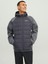 Jack Jones Erkek Asfalt Gri Kapüşonlu Hibrid Mont 12241622G 4