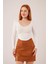 Geniş Yaka Beyaz Basic Body Bluz 1