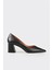 Siyah Deri Kadın Stiletto 1