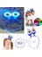 LED Işıklı &amp;amp;amp; Pilli 3 Farklı Modda Yanan Uzaylı Göz Parti Tacı Mavi Renk 18 x 12 cm (4887) 1
