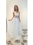 Tasarım Sırt Dekolte Detaylı Beyaz Maxi Nikah& After Party&mezuniyet Elbisesi 2