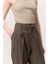 Tencel Pileli Pantolon Kahverengi 5