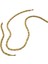 Çelik Takı Seti Bileklik Kolye Kral Zincir Model 0.5 mm 22-55 cm Bizans Bağlantı Altın Sarısı Gold 2