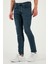 Streç Pamuklu Slim Fit Normal Bel Dar Paça Jeans Erkek Kot Pantolon 1124S77NAPOLI 4