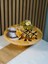 Badehome Decoration Doğal Bambu Ayaklı Yuvarlak Sunum Tabağı 25 cm 1