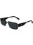 Ckj 24206S 001 56 Unisex Dikdörtgen Siyah Metal Güneş Gözlüğü 1