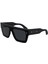 Ck 24502S 059 55 Unisex Kare Siyah Şeffaf Kemik Güneş Gözlüğü 1