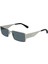Ckj 24206S 044 56 Unisex Dikdörtgen Gri Metal Güneş Gözlüğü 1