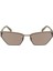 Ckj 24207S 671 58 Unisex Geometrik Kahverengi Metal Güneş Gözlüğü 2