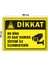Metal Dikkat Bu Bina 24 Saat Kamera İle İzlenmektedir - 2 15 cm x 20 cm Uyarı Levhası Yönlendirme Tabelası 1