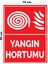 Metal Yangın Hortumu 15 cm x 20 cm Uyarı Levhası Yönlendirme Tabelası 1