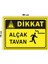 Metal Dikkat Alçak Tavan (Dikey) 15 cm x 20 cm Uyarı Levhası Yönlendirme Tabelası 1