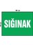 Metal Sığınak 15 cm x 20 cm Uyarı Levhası Yönlendirme Tabelası 1