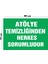 Metal Atölye Temizliğinden Herkes Sorumludur 15 cm x 20 cm Uyarı Levhası Yönlendirme Tabelası 1