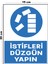 Metal İstifleri Düzgün Yapın 15 cm x 20 cm Uyarı Levhası Yönlendirme Tabelası 1