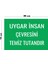 Metal Uygar İnsan Çevresini Temiz Tutandır 15 cm x 20 cm Uyarı Levhası Yönlendirme Tabelası 1