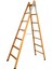 Buse Ahşap Merdiven Buse Premium 7+7 Çift Çıkışlı Geniş Basamaklı A Tipi Ahşap Merdiven 230 cm 1