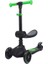 L5 2in1 Yeşil Katlanabilir 3 Tekerlekli Oturaklı Işıklı Çocuk Scooter 1