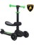 L5 2in1 Yeşil Katlanabilir 3 Tekerlekli Oturaklı Işıklı Çocuk Scooter 2